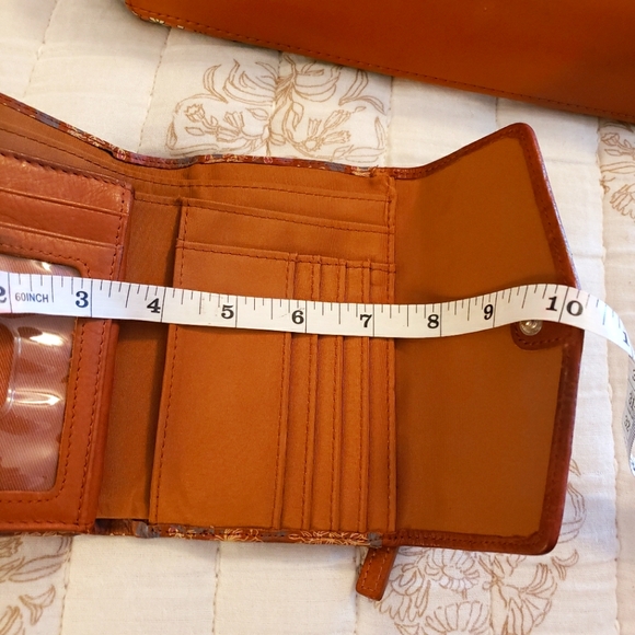 EUC set of Vintage Fossil leather patchwork shoulder bag and wallet - Picture 13 of 16